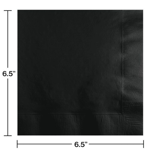 A black paper napkin with the size of six feet.