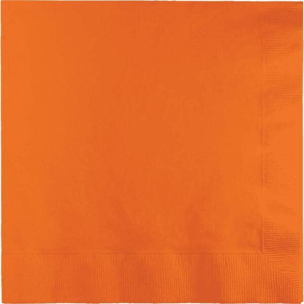 A square orange background with some white lines