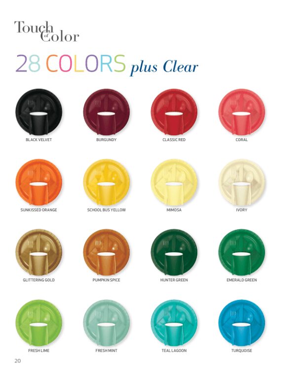 A poster of different colors and their names.
